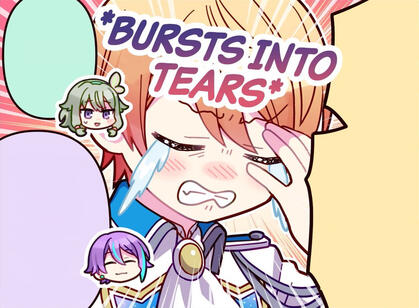 Tsukasa Tenma bursting into tears.