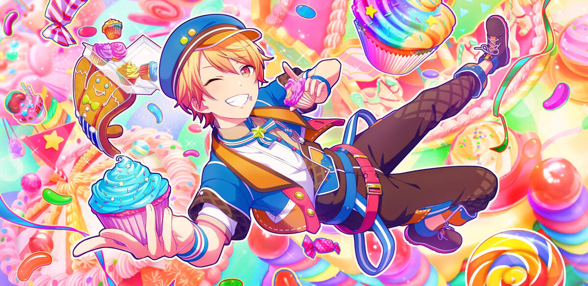 Tsukasa Tenma's trained "Backstage Encouragement" card.